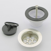 Выпуск 70 мм нерж. решетка с пробкой, выход на 1 1/4