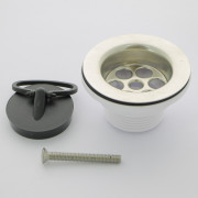 Выпуск 70 мм нерж. решетка с пробкой, выход на 1 1/4