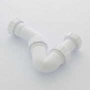 Сифон трубный P/S-образный без выпуска с регулируемой высотой 90-145 мм и углом выхода