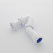 Сифон трубный P/S-образный без выпуска с регулируемой высотой 90-145 мм и углом выхода