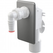 Сифон для стиральной машины под штукатурку, 50 х 23/20 мм, нерж. сталь