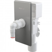 Сифон для стиральной машины с клапаном разрыва струи под штукатурку, 50 х 23/20 мм, нерж. сталь