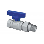 Шаровой кран хромир. 3/4' ВР-американка,(бабочка, син.)