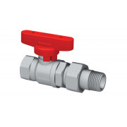 Шаровой кран хромир. 3/4' ВР-американка,(бабочка, красн.)