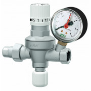 Автом.редуктор подпитки с визуализацией настраиваемого давления на выходе, с манометром,  1/2