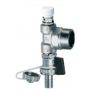 Хромированный узел с ручн.воздухоотводчиком и сливн. кр. 1