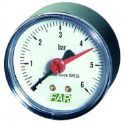 Манометр аксиальный 6 бар, диаметр 63 мм, 1/4