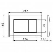 Кнопка смыва M278, пластик, черный матовый
