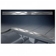 Лоток душевой APZ8 950 мм, с порогами для перф. решетки (с решеткой), нерж.сталь