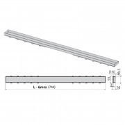 Решетка под кладку плитки 750 мм для APZ12, нерж. сталь