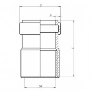 Муфта 110 с манжетой, HT