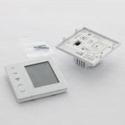 Термостат для управл. конвектором беспроводной встраиваемый, программ. с дисплеем, белый