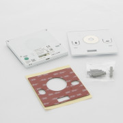 Термостат комнатный беспроводной, программ. с аккумулятором и датчиком влажности, с дисплеем, белый