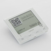 Термостат комнатный беспроводной, программ. с аккумулятором и датчиком влажности, с дисплеем, белый