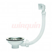 Выпуск чаша D90 мм из нерж. стали с прямоугольным переливом