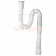 Сифон гофрированный без выпуска 1 1/2 х 40/50 мм, L1200 мм с хомутом жёсткости