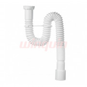 Сифон гофрированный без выпуска 1 1/2 х 40/50 мм, L800 мм с хомутом жёсткости