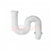 Сифон гофрированный Элит 1 1/2 х 50/40 мм без выпуска, L600 мм, с хомутом жёсткости