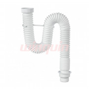 Сифон гофрированный Элит 1 1/2 х 50/40 мм без выпуска, L900 мм, с хомутом жёсткости