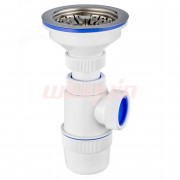 Сифон Элит 1 1/2 х 40 мм, нерж. чашка D114 мм