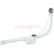 Слив-перелив 1 1/2 х 40 мм с регулируемым сифоном и с гофротрубой 40 x 40/50 мм