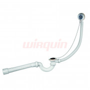 Слив-перелив S-образный с гофротрубой на 40x40/50, выпуск пластик