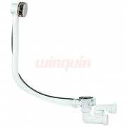 Слив-перелив для ванны, с внешним тросиком L700 мм и регулируемым сифоном 