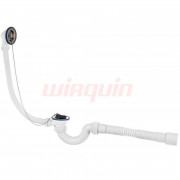 Слив-перелив Мини Элит 1 1/2 х 40 мм с нерж. чашками, L500 мм 40 х 40/50 мм, с пробкой на цепочке