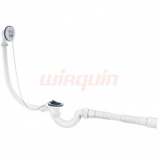 Слив-перелив Мини Элит 1 1/2 х 40 мм с пласт. реш., L500 мм 40 х 40/50 мм, с пробкой на цеп.