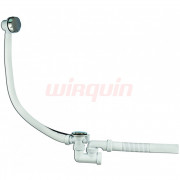 Слив-перелив Универсал 1 1/2 х 40 мм полуавт., L700 мм и с гофропатрубком L320 мм 40х40 мм, хром