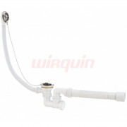 Слив-перелив Универсал 1 1/2 х 40 мм, нерж. сталь, L500 мм 40 х 40/50 мм, с пробкой на цепочке