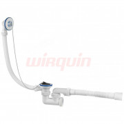 Слив-перелив Универсал 1 1/2 х 40 мм, реш. пластик, L500 мм 40 х 40/50 мм, с пробкой на цеп.