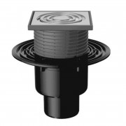 Трап Fachmann 122 x 122 мм T 310.0 SNsP сифон анти-фрост вертикальный выпуск 50/75/110, нерж. сталь