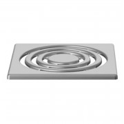 Трап Fachmann 122 x 122 мм T 310.0 SHsP г/затвор, вертикальный выпуск 50/75/110, нерж. сталь