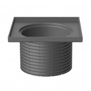 Трап Fachmann 122 x 122 мм T 310.0 SHsP г/затвор, вертикальный выпуск 50/75/110, нерж. сталь