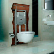 Модуль OLI 80 300572mSl00 для подвесного унитаза, клавиша SLIM, хром