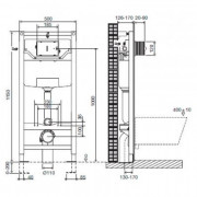 Модуль OLI 80 300572mSl00 для подвесного унитаза, клавиша SLIM, хром