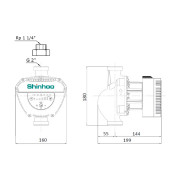 Насос циркуляционный ээ Shinhoo MEGA 32-8 с гайками