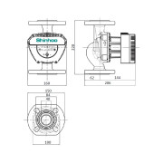 Насос циркуляционный ээ Shinhoo MEGA 40-10F, фланцевый 220В