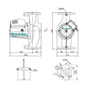 Насос циркуляционный Shinhoo BASIC PRO 65-8SF, фланцевый 380В
