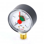 Манометр радиальный с индикаторной стрелкой 4 бар, диаметр 50 мм, 1/4