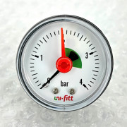 Манометр аксиальный с индикаторной стрелкой 4 бар, диаметр 50 мм, 1/4