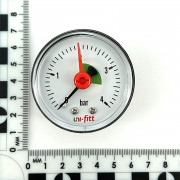 Манометр аксиальный с индикаторной стрелкой 4 бар, диаметр 50 мм, 1/4