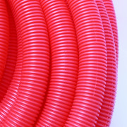 Гофра 25 мм красная (для труб 16-20 мм), 50 м
