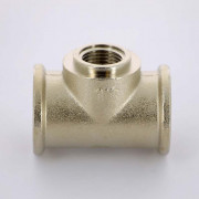 Тройник В 1' х 1/2' х 1' никелированный 10130N060406