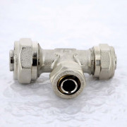 Тройник обж 20 х 16 х 16 никелированный 10330N201616