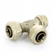 Тройник обж 20 х 20 х 16 никелированный 10330N202016