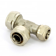 Тройник обж 20 х 20 х 16 никелированный 10330N202016