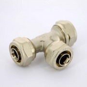 Тройник обж 20 никелированный 10330N202020