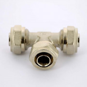 Тройник обж 20 никелированный 10330N202020